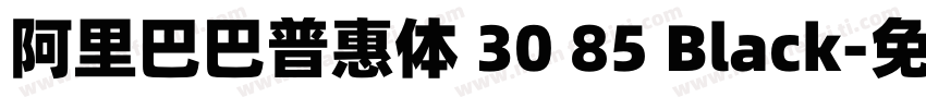 阿里巴巴普惠体 30 85 Black字体转换